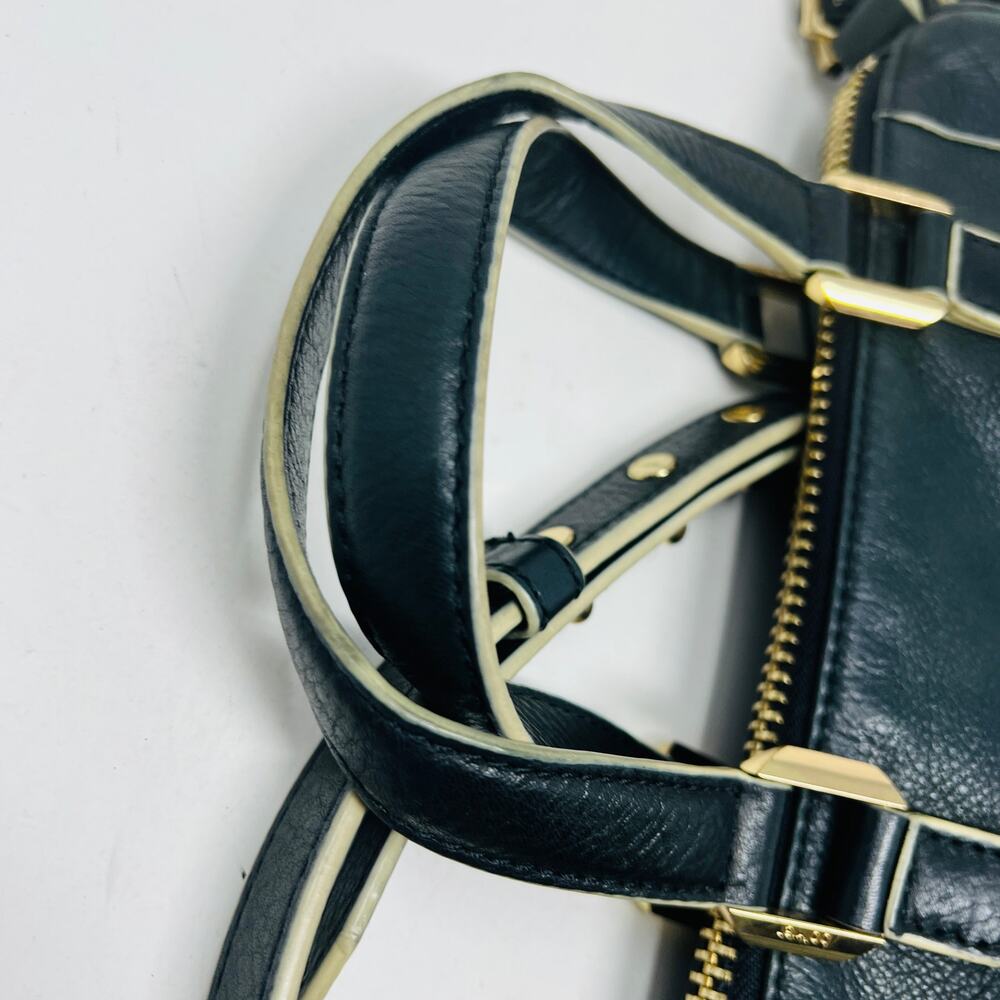 Botkier Pebble Leather Crossbody Bag Shoulder Black Gold Pink - Picture 7 of 8